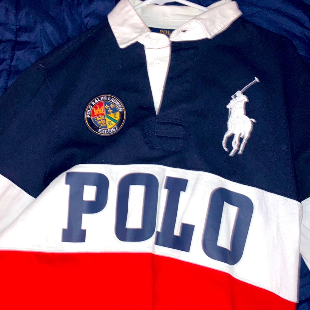 Long sleeve big pony polo